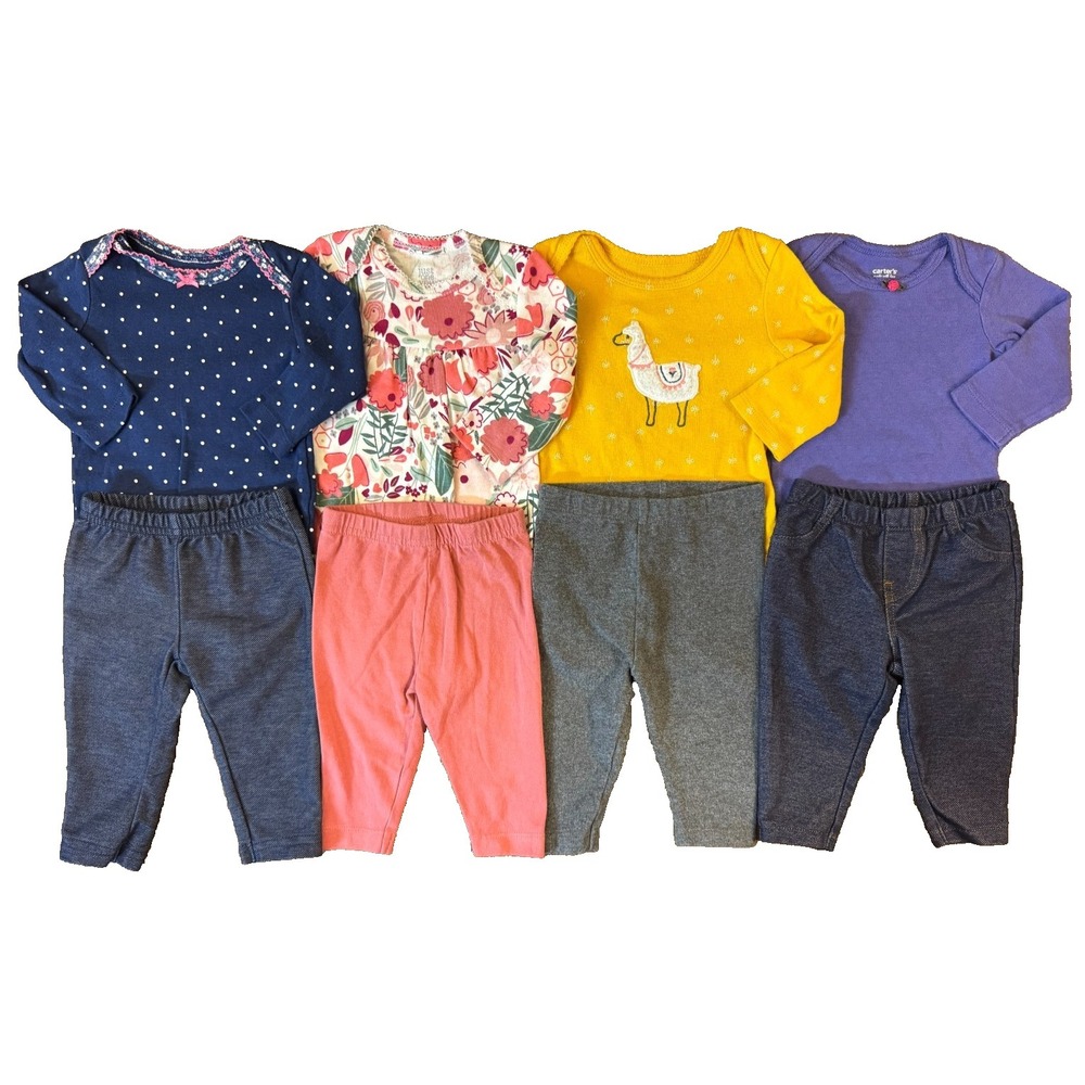 Baby Girl 3 Months Outfits Pants Shirts Bodysuits Long Sleeve Clothes Lot Llama